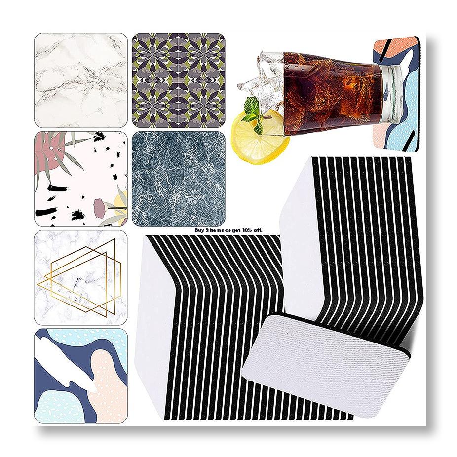 Coaster Sublimation Blank - ✱35 Pieces Square Sublimation Coaster Sublimation