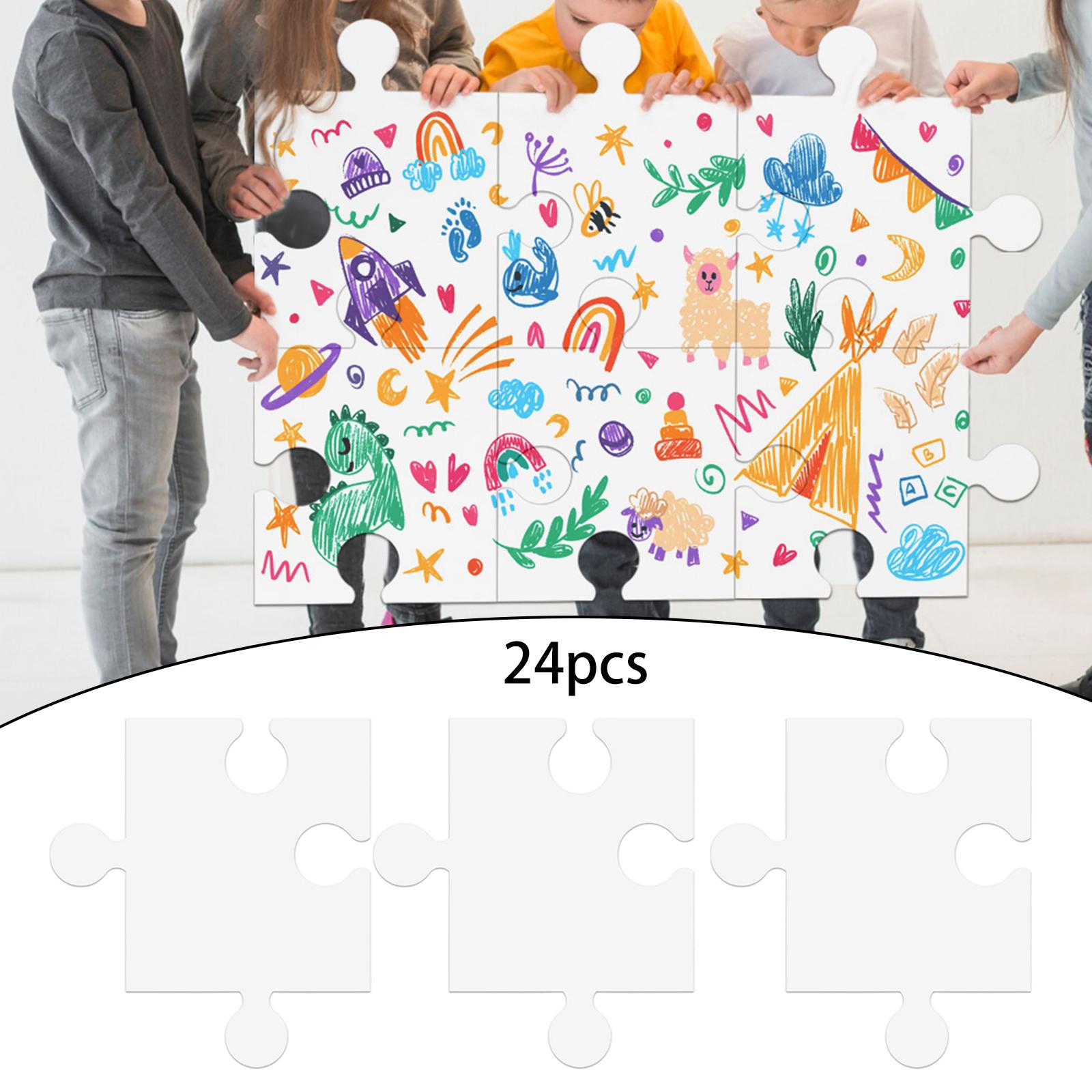 Puzzle Blank White - Kids Adult Blank Puzzle for DIY