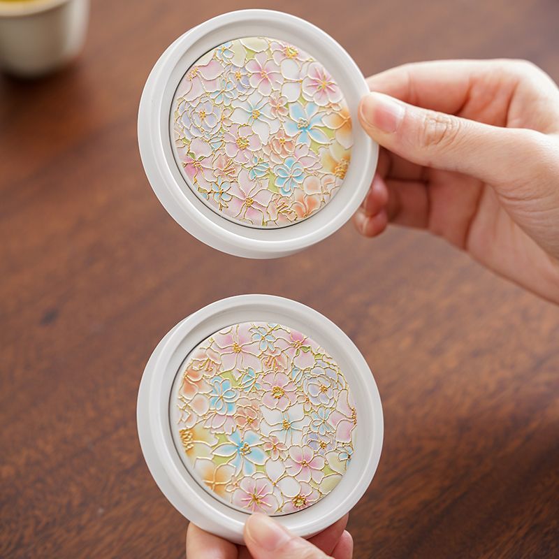 Pink Ceramic Tea Cup Mat Heat  - Ceramic Tile Blank 评论和价格