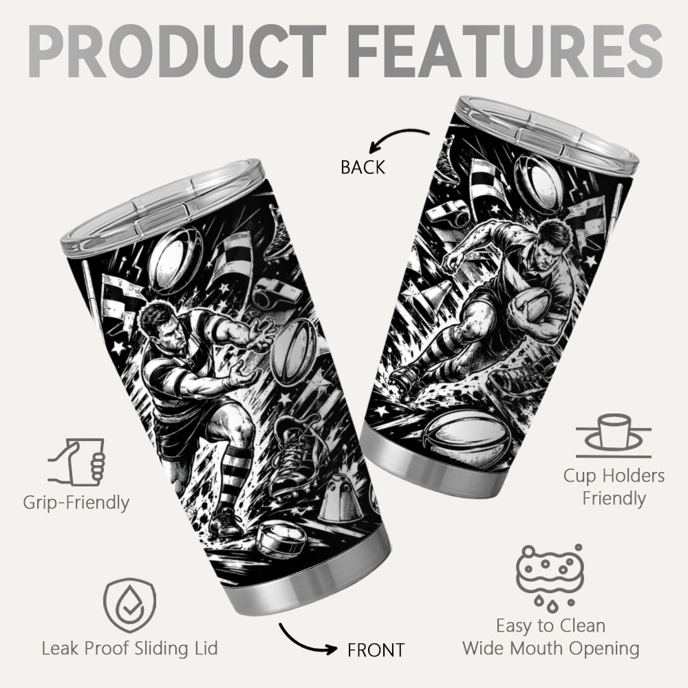 Black White Sports Emblem Vacu - Tumbler 20Oz White 评论和价格