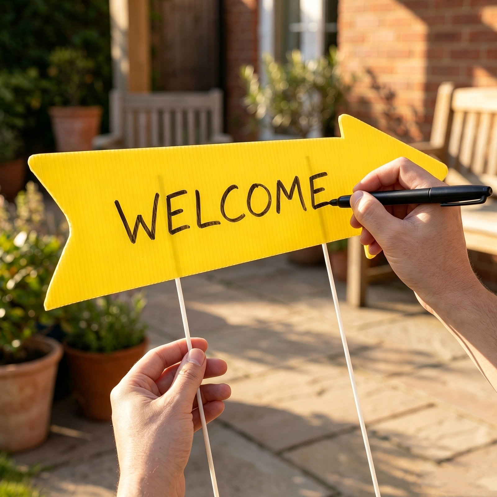 10Pcs Blank Yellow Arrow Yard  - Yard Sign Blank 评论和价格