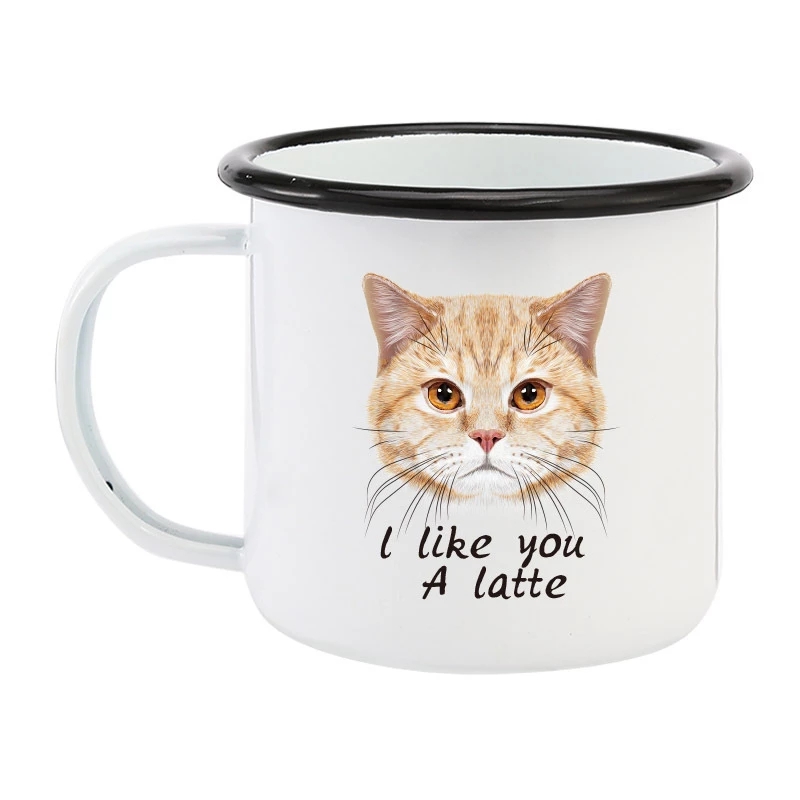 350ML Enamel Coffee Mug DIY LO - Sublimation Mug White 评论和价格