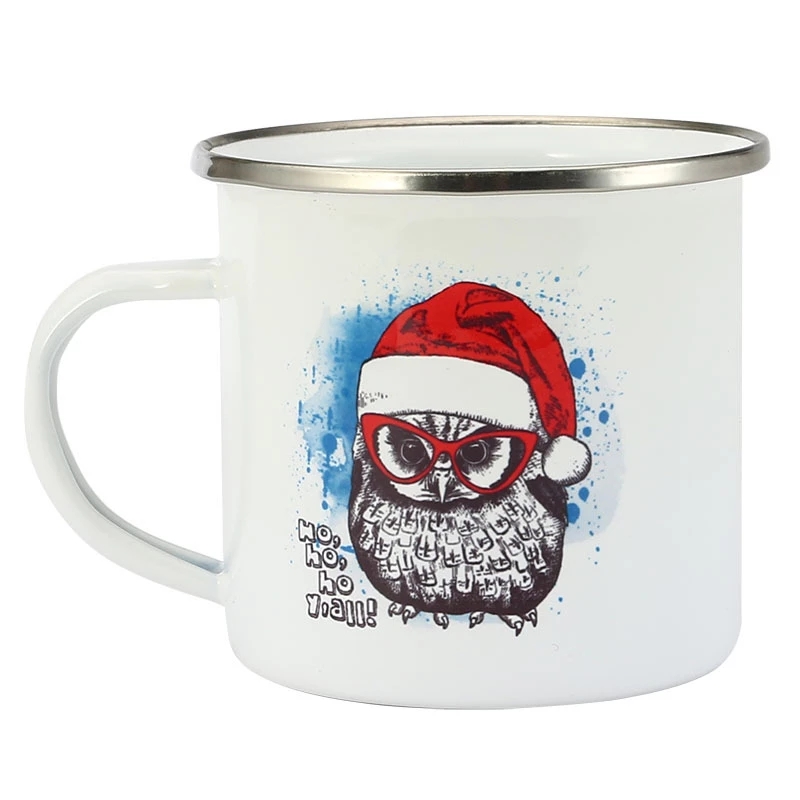 350ML Enamel Coffee Mug DIY LO - Sublimation Mug White 评论和价格