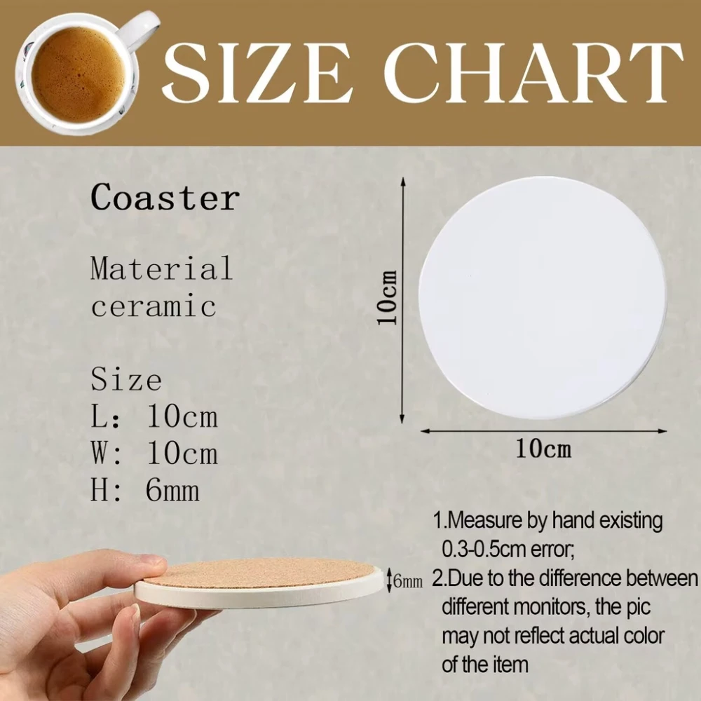 Terrazzo Marble Absorbent Coas - Ceramic Tile Blank 评论和价格